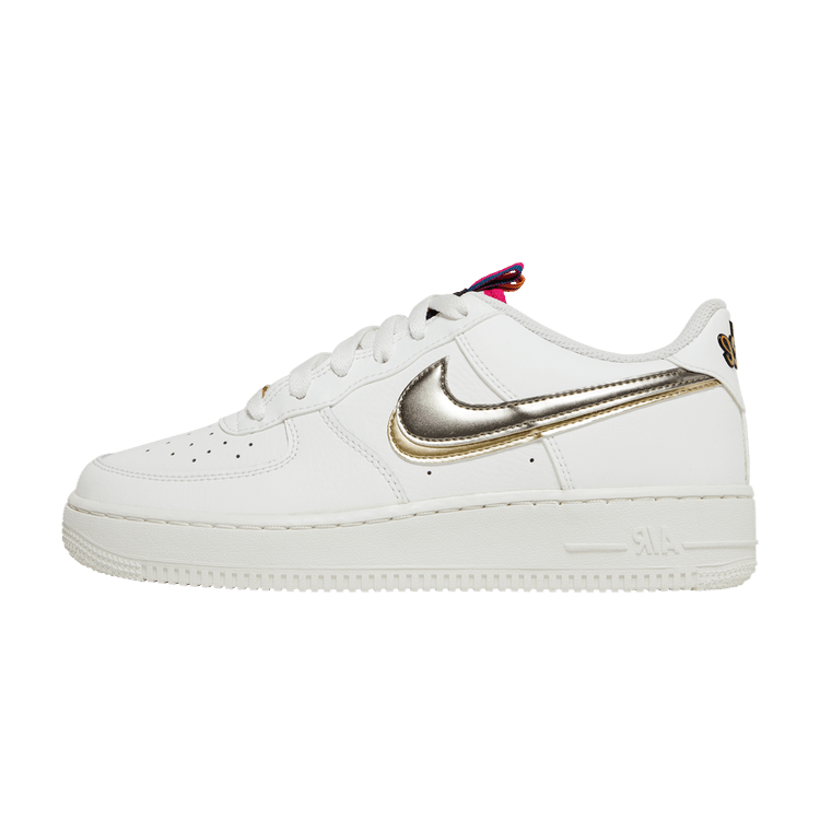 Nike Air Force 1 LV8 Double Swoosh Silver Gold (GS)