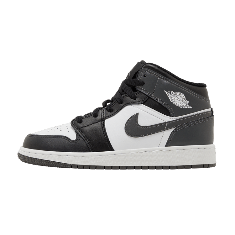 Jordan 1 Mid Black White Iron Grey (GS)
