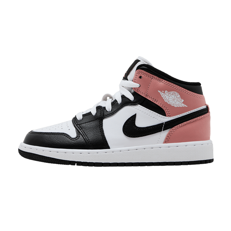Jordan 1 Mid White Rust Pink Black (GS)