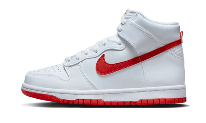 Nike Dunk High White Picante Red