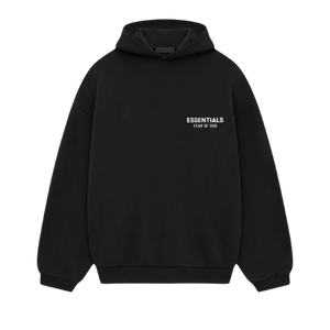 Fear of God Essentials FW24 Black White Hoodie