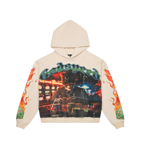 Godspeed Mens Life's A Gamble Hoodie Bone