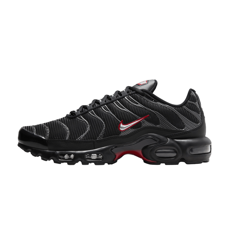 Nike Air Max Plus Black University Red Metallic Silver