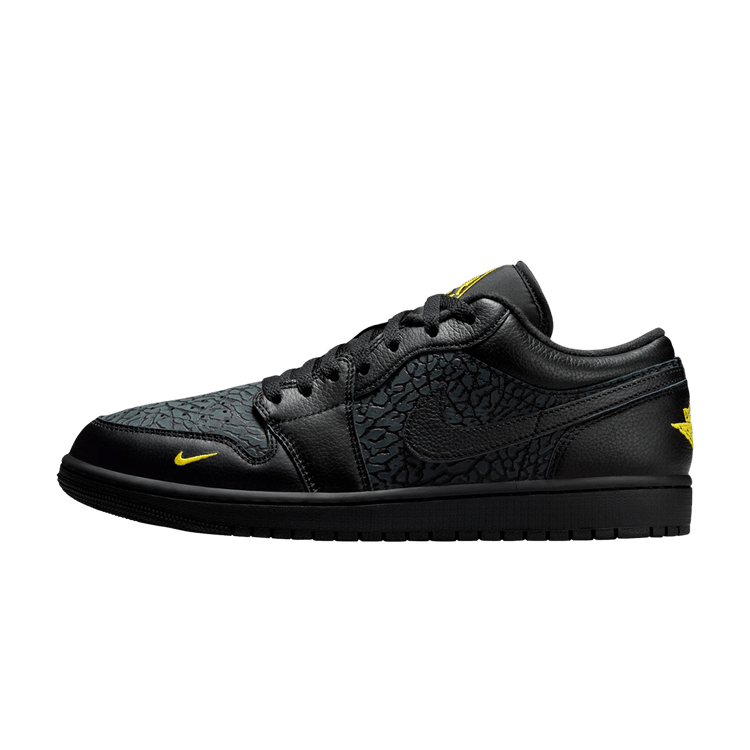 Jordan 1 Low Black Elephant Print