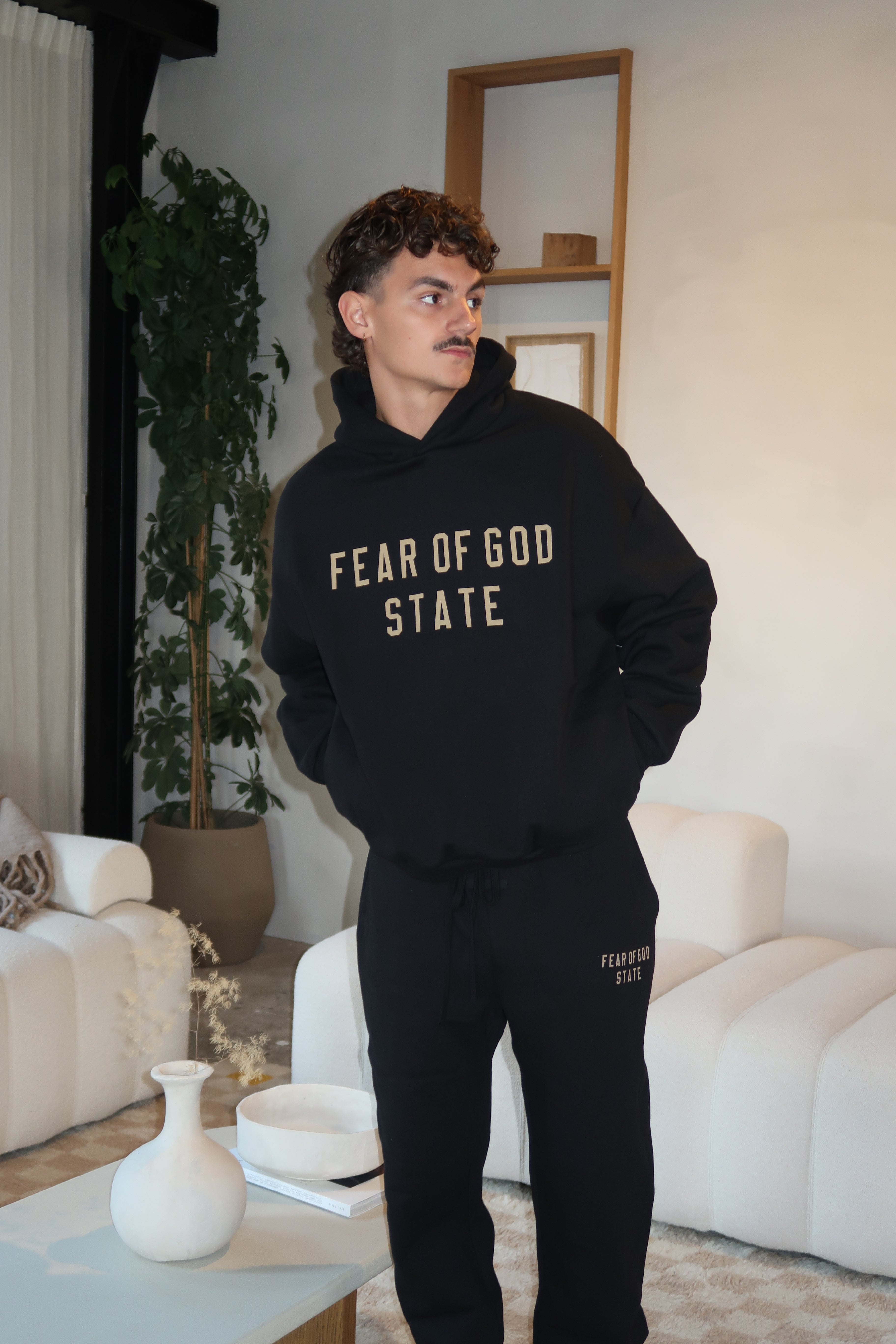 Fear of God Essentials FW24 Black Yellow State Full set