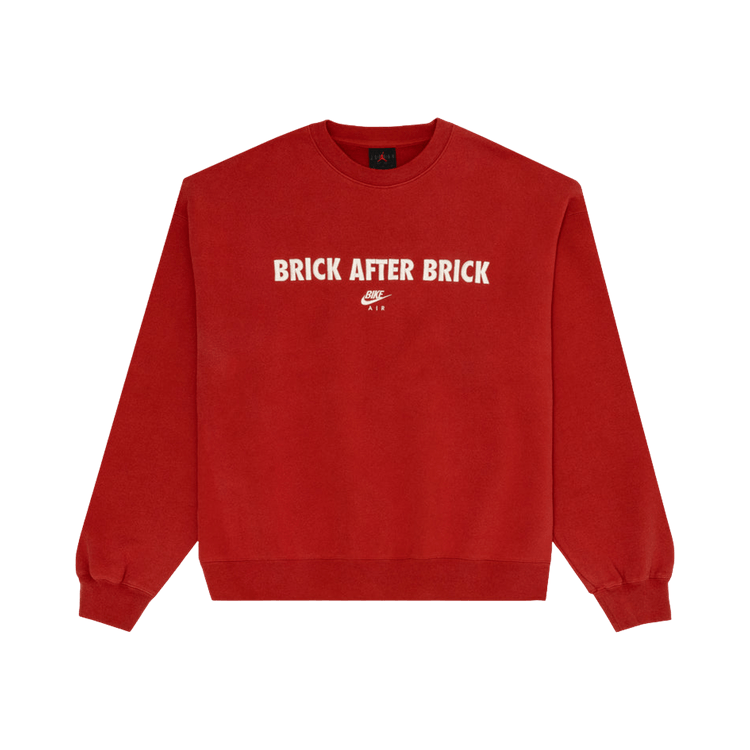 Jordan BIKE AIR x Nigel Sylvester Fleece Crewneck Sweatshirt Cinnabar Red