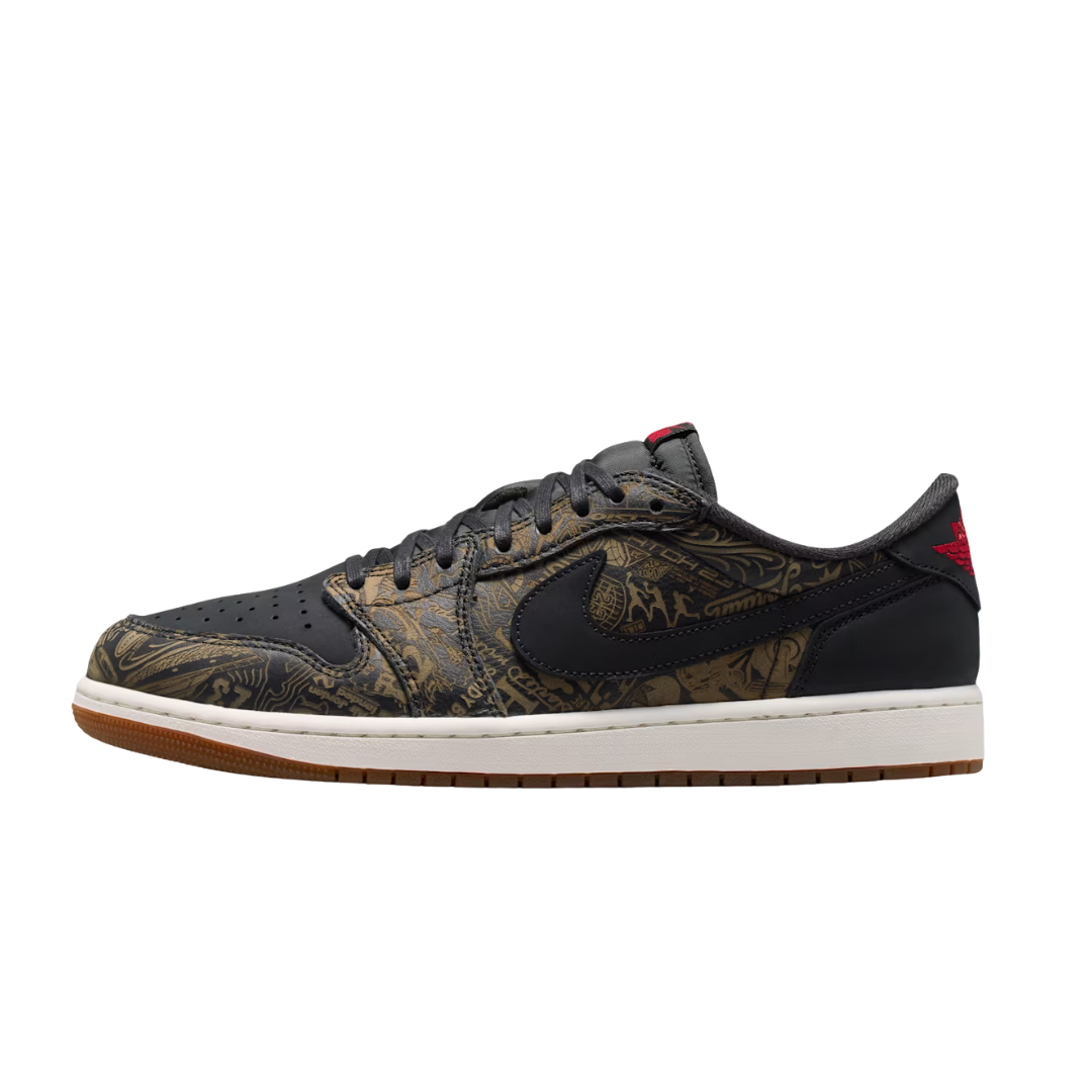 Jordan 1 Retro Low OG Laser Black University Red