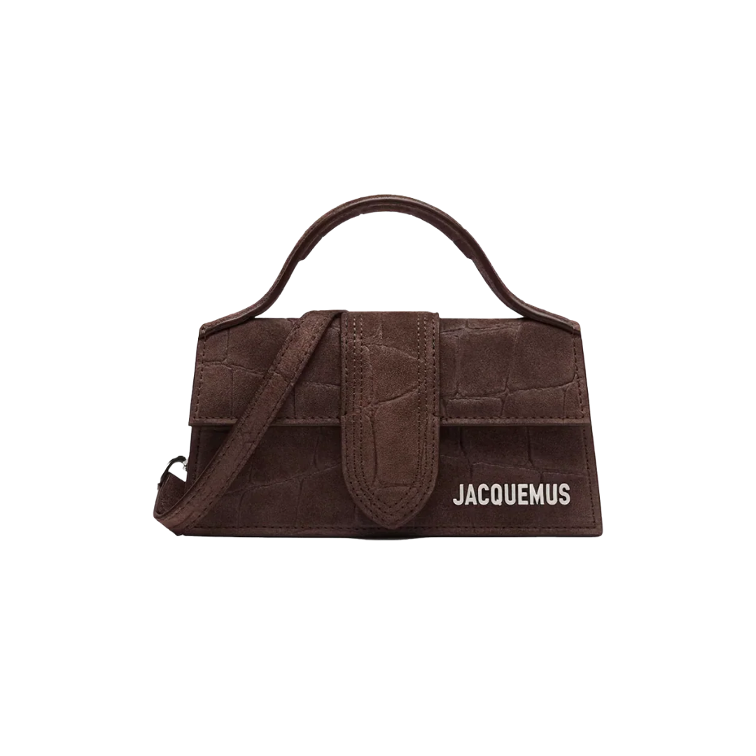 Jacquemus Le Bambino Croco Dark Brown