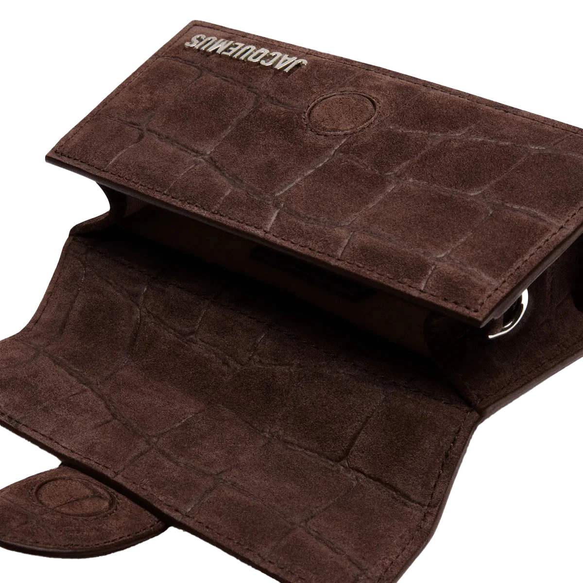 Jacquemus Le Bambino Croco Dark Brown