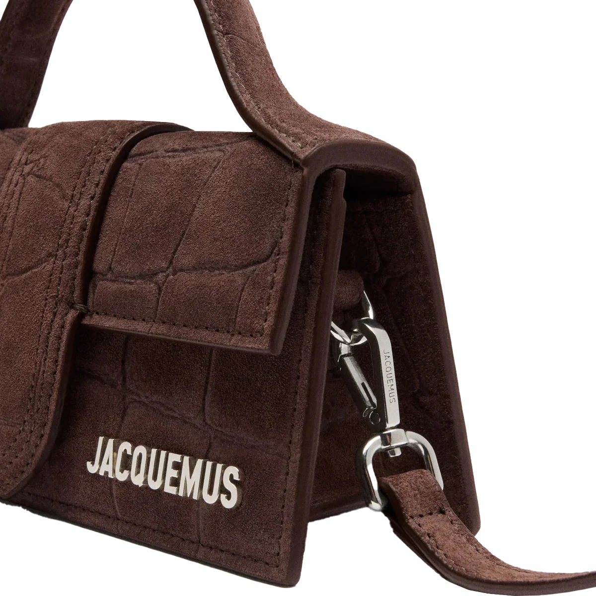 Jacquemus Le Bambino Croco Dark Brown