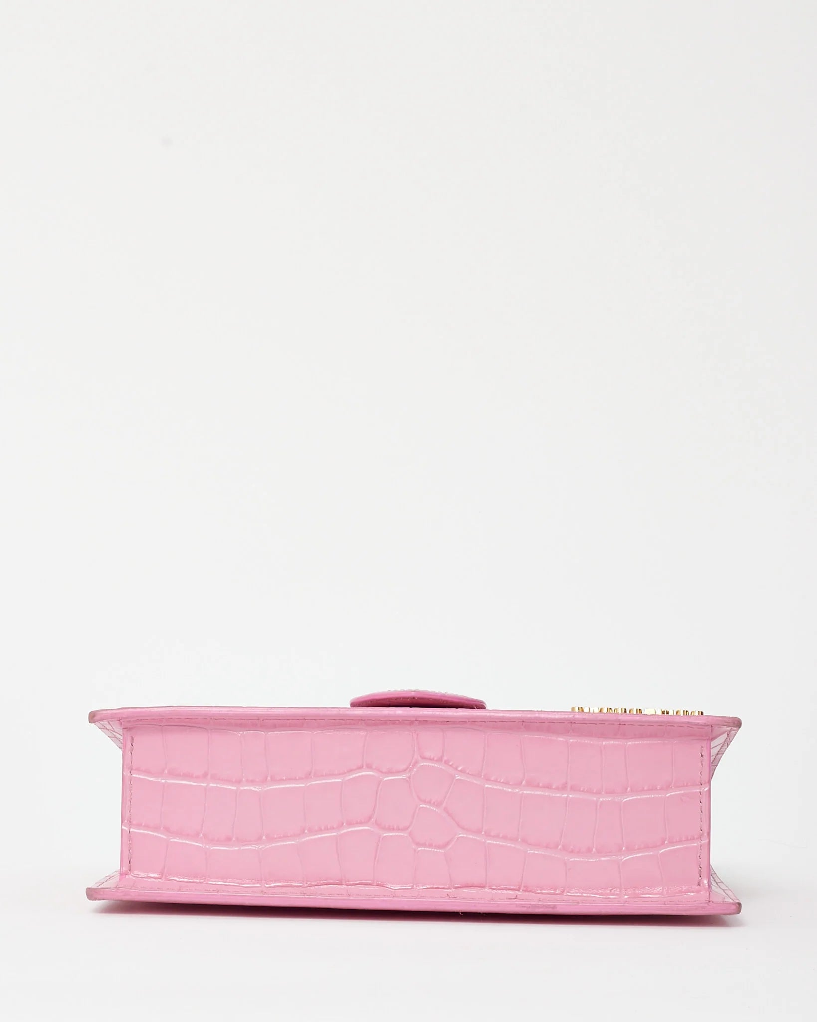 Jacquemus Le Grand Bambino Croco Pink