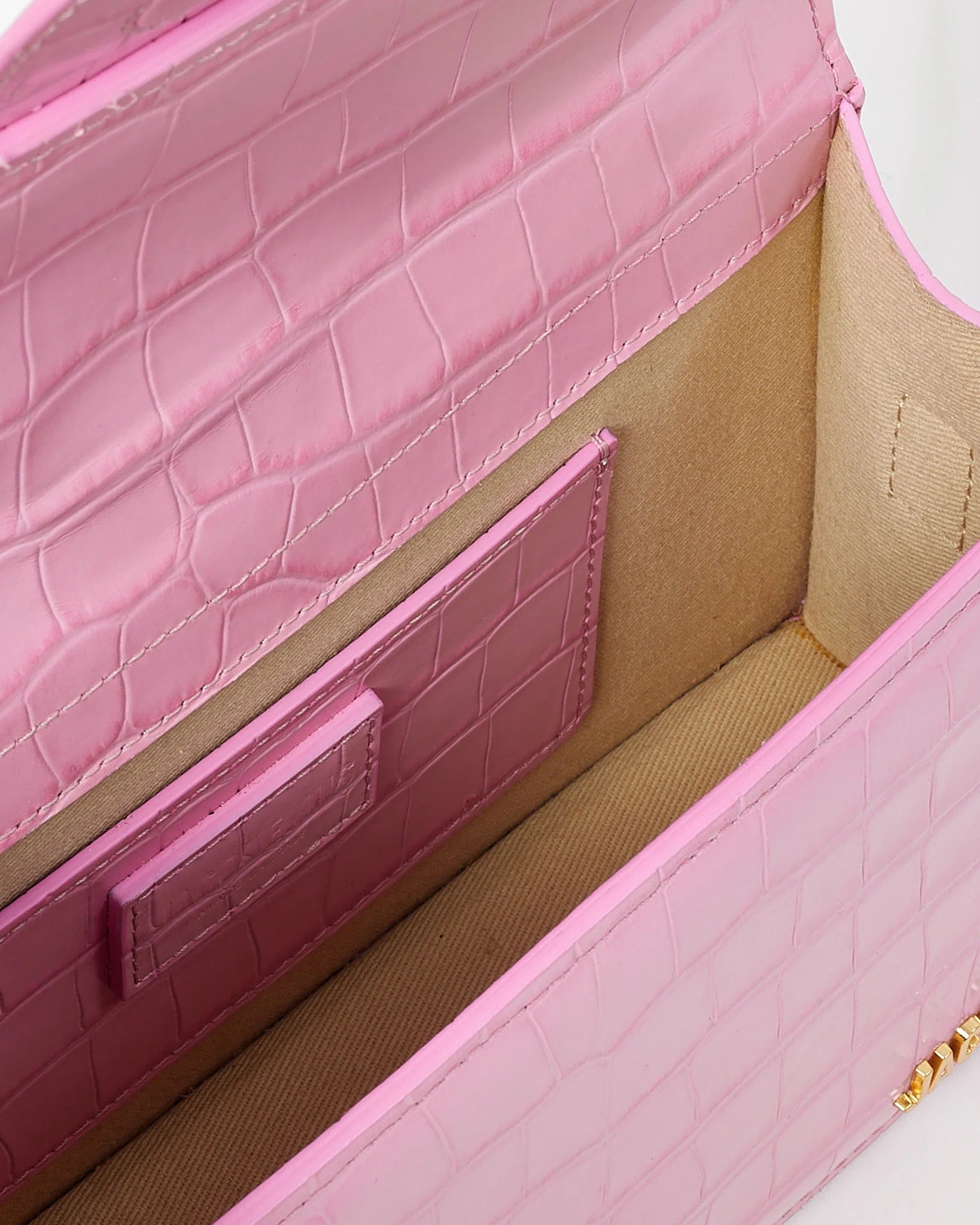 Jacquemus Le Grand Bambino Croco Pink
