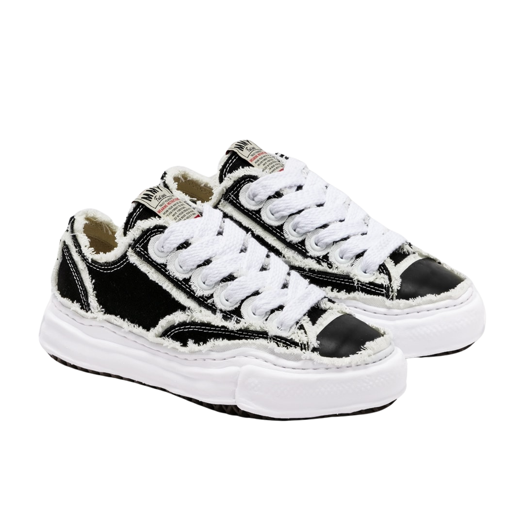 Maison Mihara Yasuhiro Peterson OG Sole Canvas Low Frayed Black PRE-ORDER
