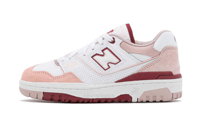 New Balance 550 White Scarlet Pink