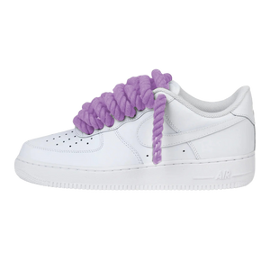 Nike Air Force 1 Low Rope Laces Lila Purple Custom