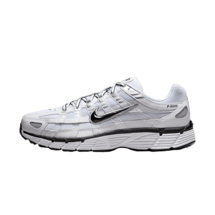 Nike P-6000 White Metallic Silver Black