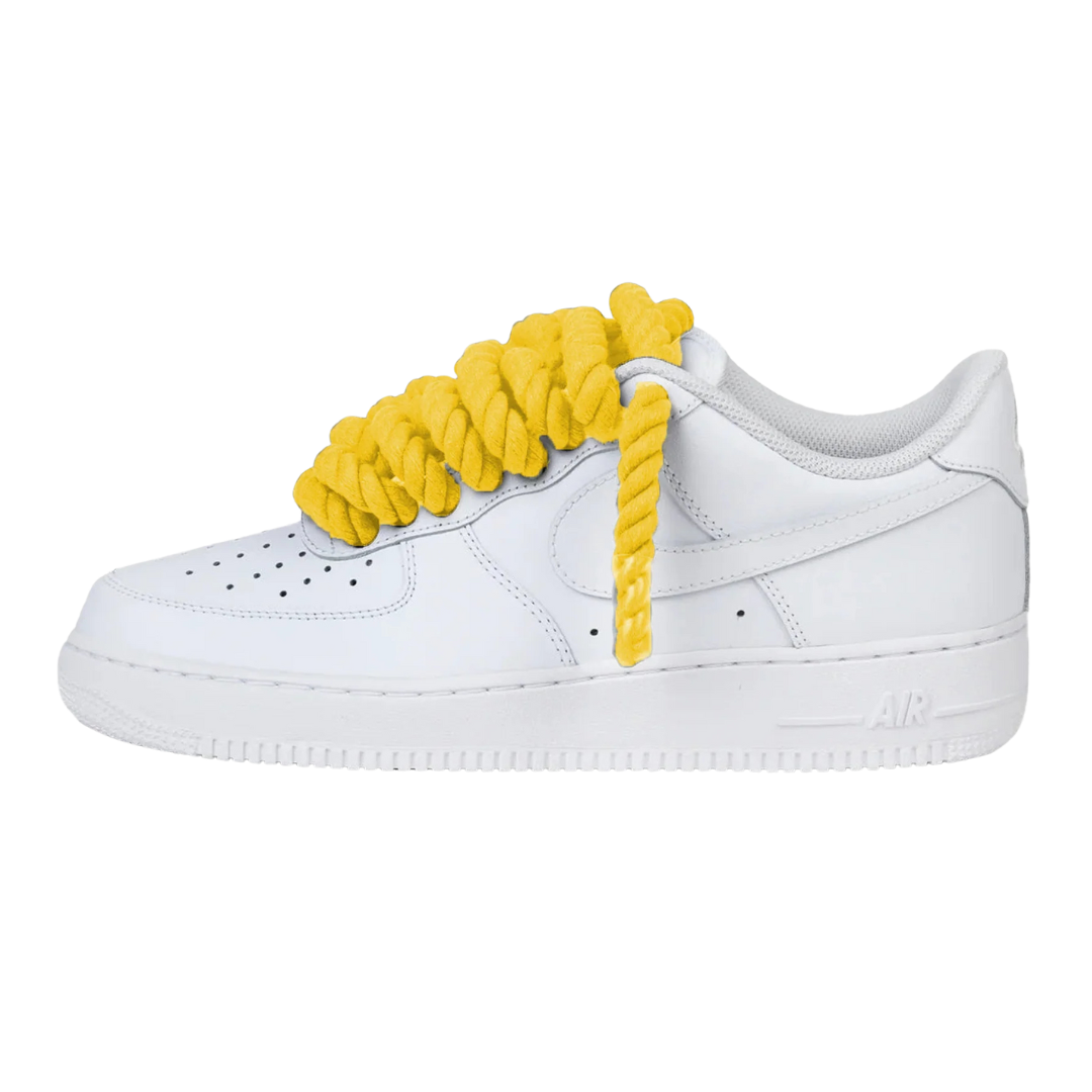 Nike Air Force 1 Low Rope Laces Yellow Custom