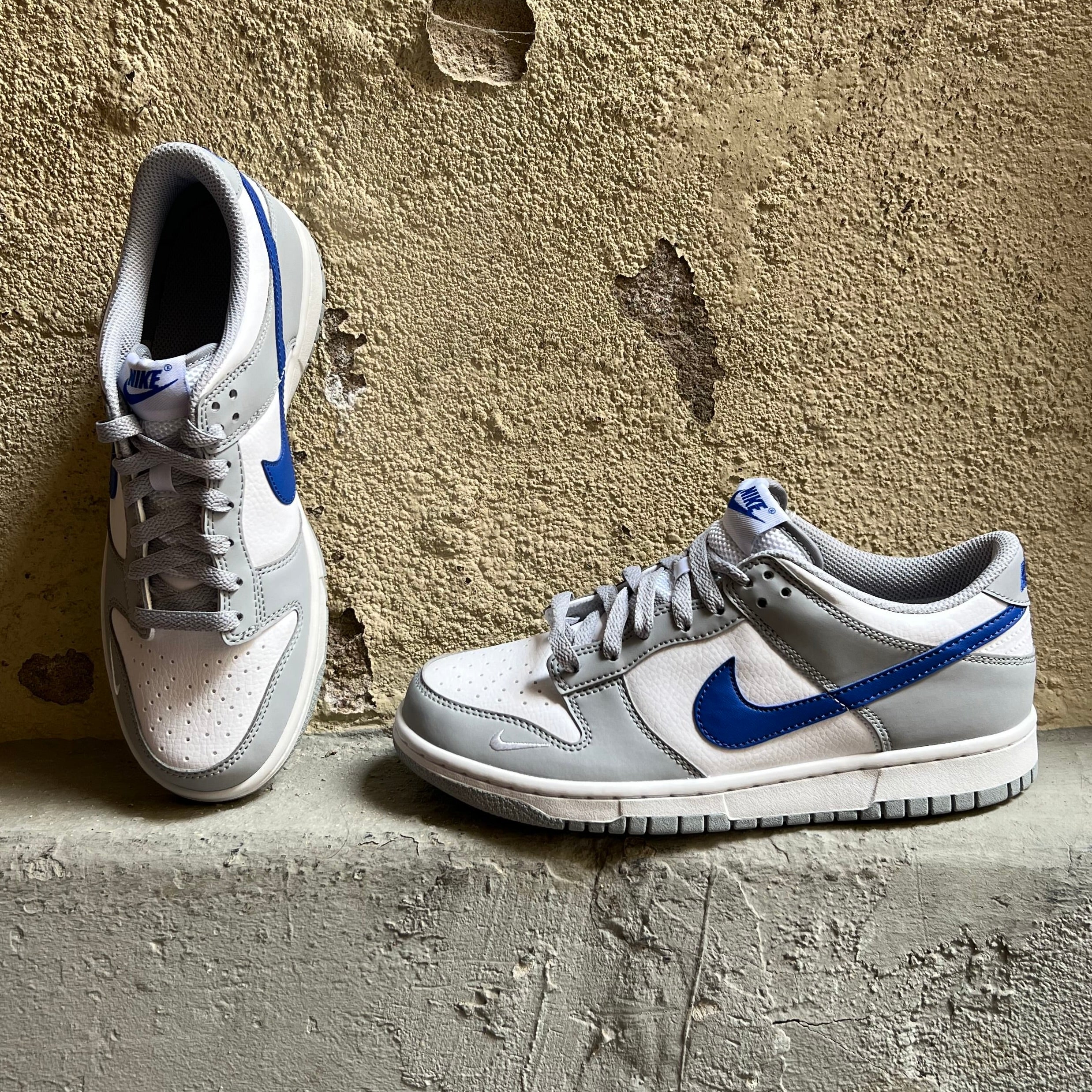 Nike Dunk Low Mini Swoosh Wolf Grey Game Royal