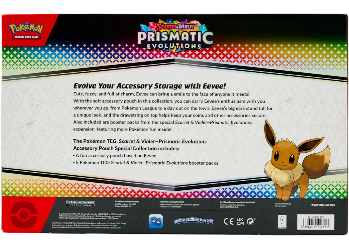 Pokémon Scarlet & Violet Prismatic Evolutions Accessory Pouch Special Collection