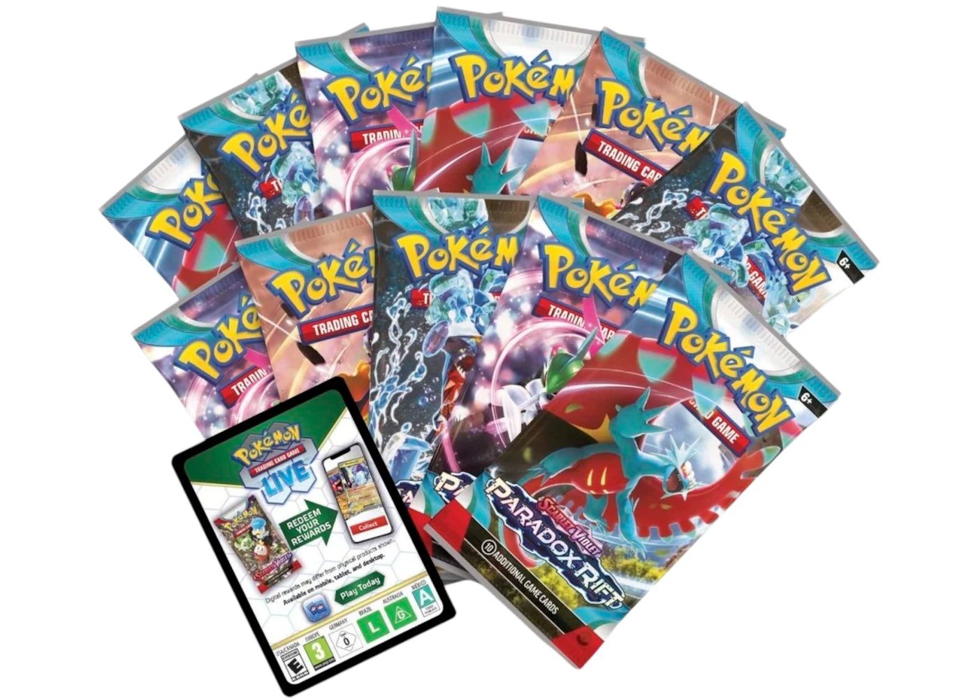 Pokémon TCG Scarlet & Violet Paradox Rift Iron Valiant Pokemon Center Elite Trainer Box