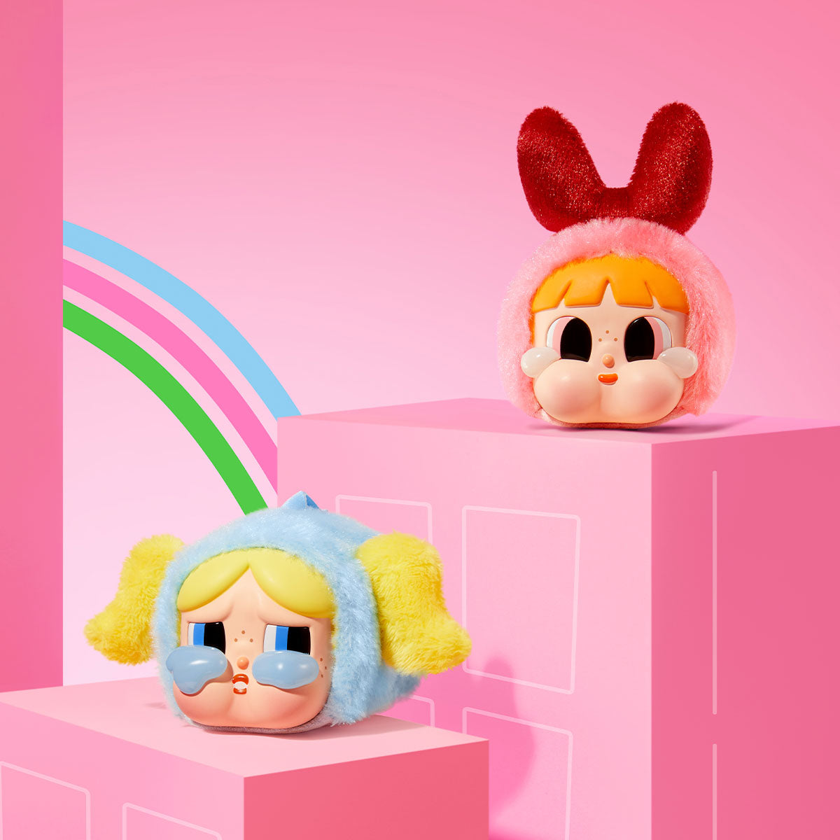 Pop Mart CryBaby x Powerpuff Girls Series Vinyl Face Plush Sealed Case
