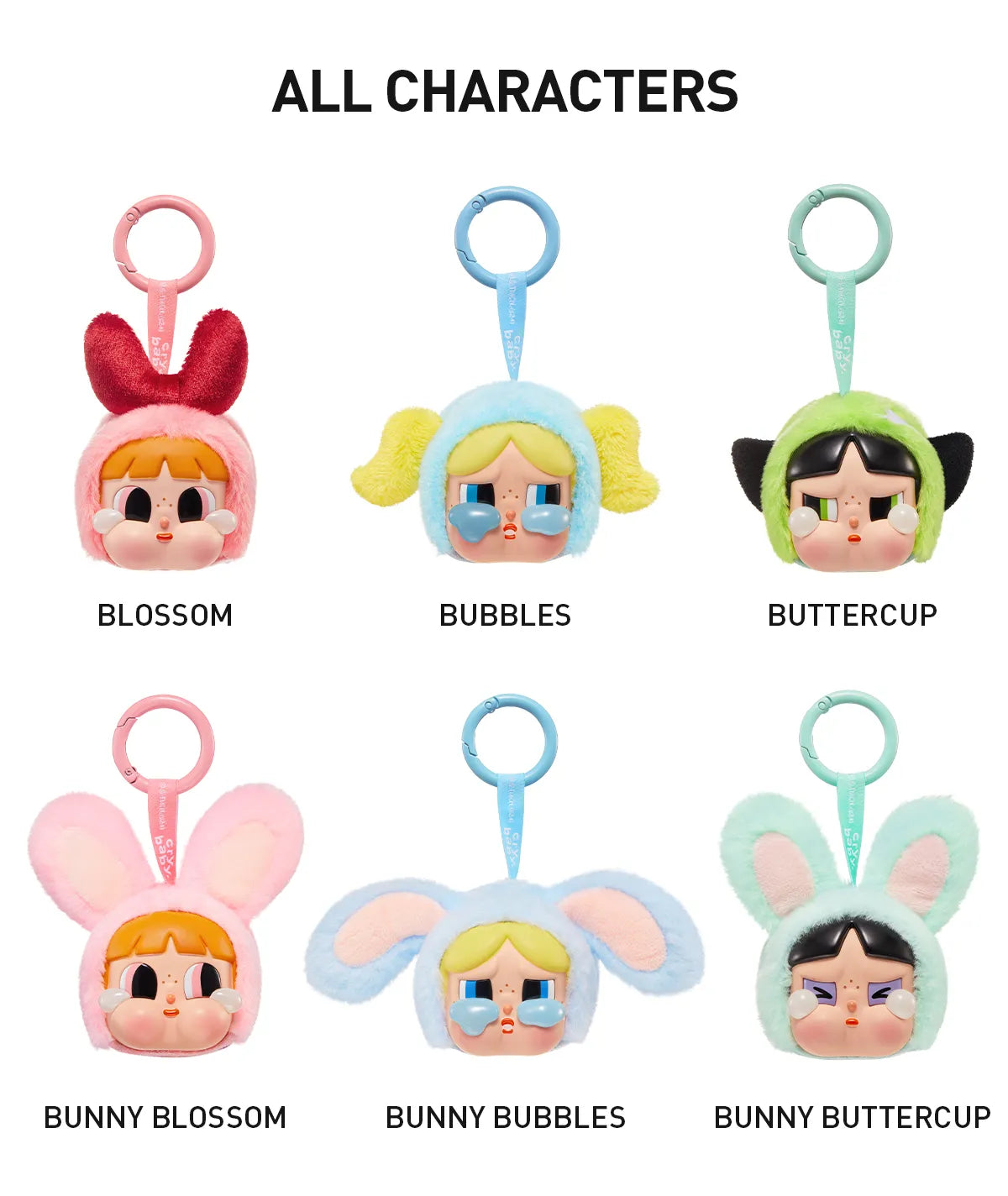 Pop Mart CryBaby x Powerpuff Girls Series Vinyl Face Plush Sealed Case