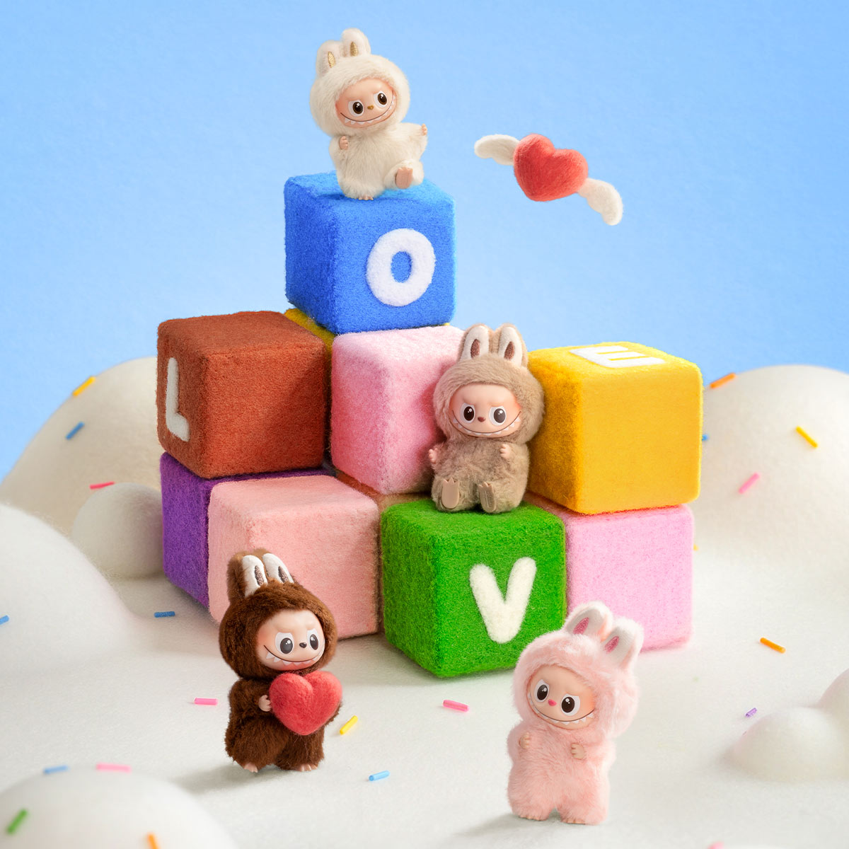 Pop Mart Labubu The Monsters Pin for Love Series Vinyl Plush Pendant (