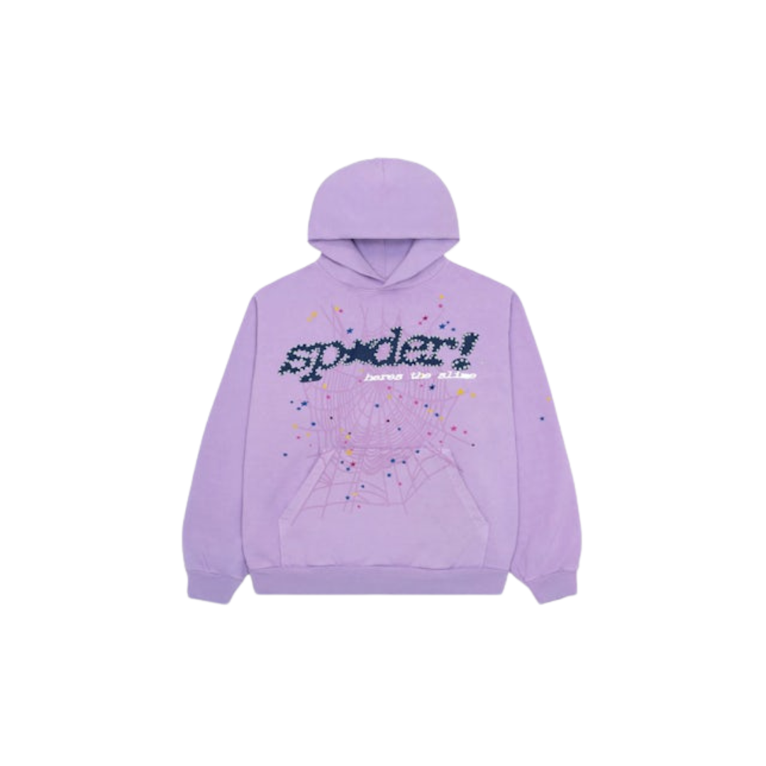 Sp5der Acai Hoodie Purple