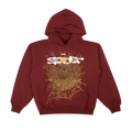 Sp5der Logo Hoodie Maroon