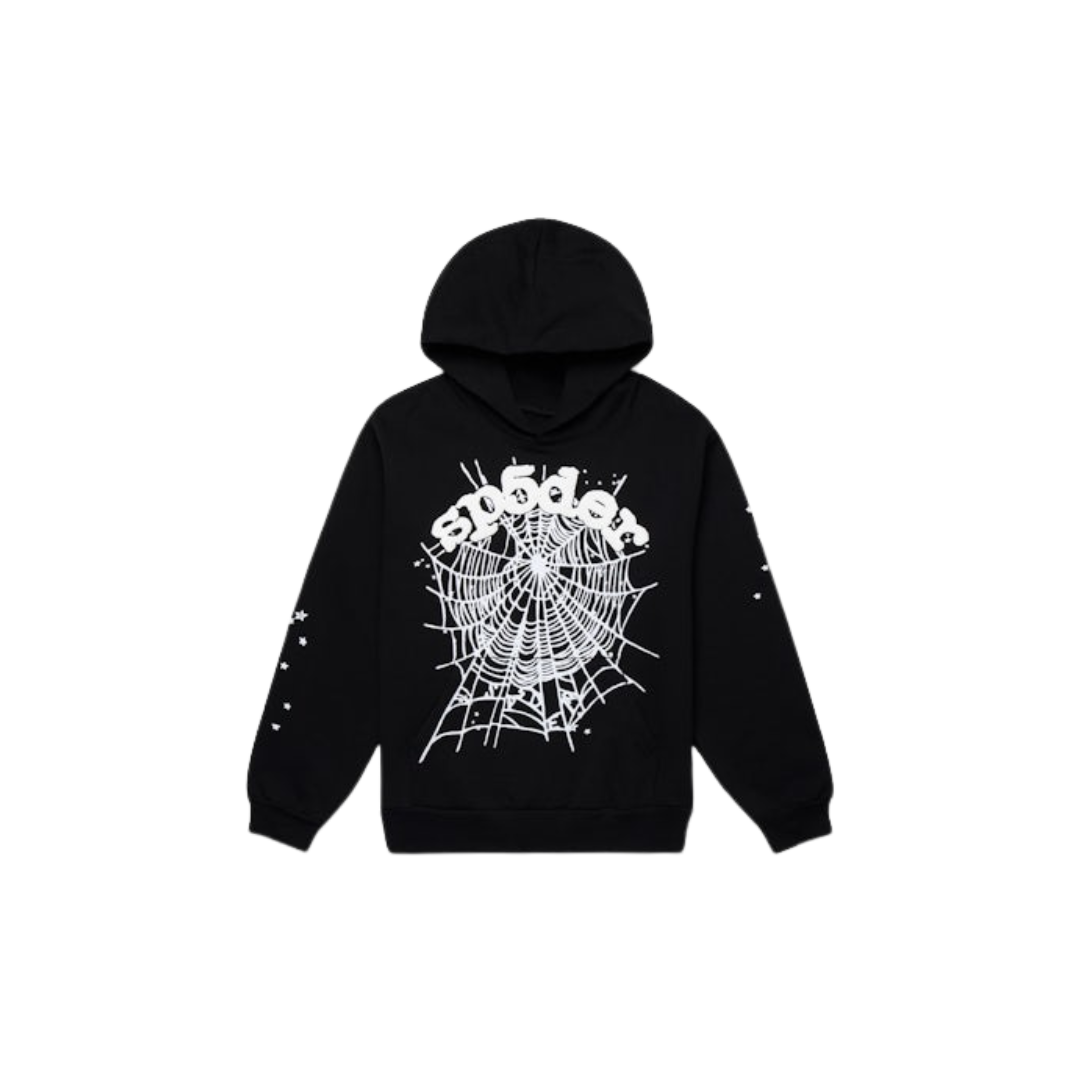 Sp5der OG Web Hoodie Black