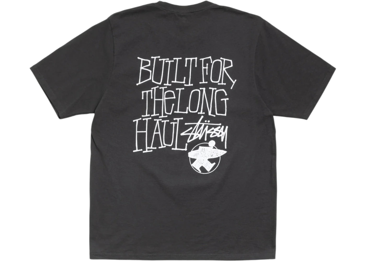 Stussy Long Haul Pigment Dyed Tee Faded Black