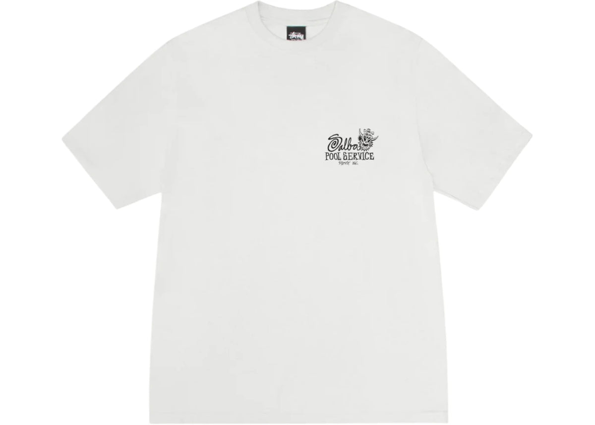 Stussy Pool Service Pigment Dyed Tee Natural