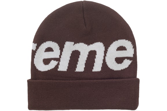 Supreme Big Logo Beanie (FW25) Brown