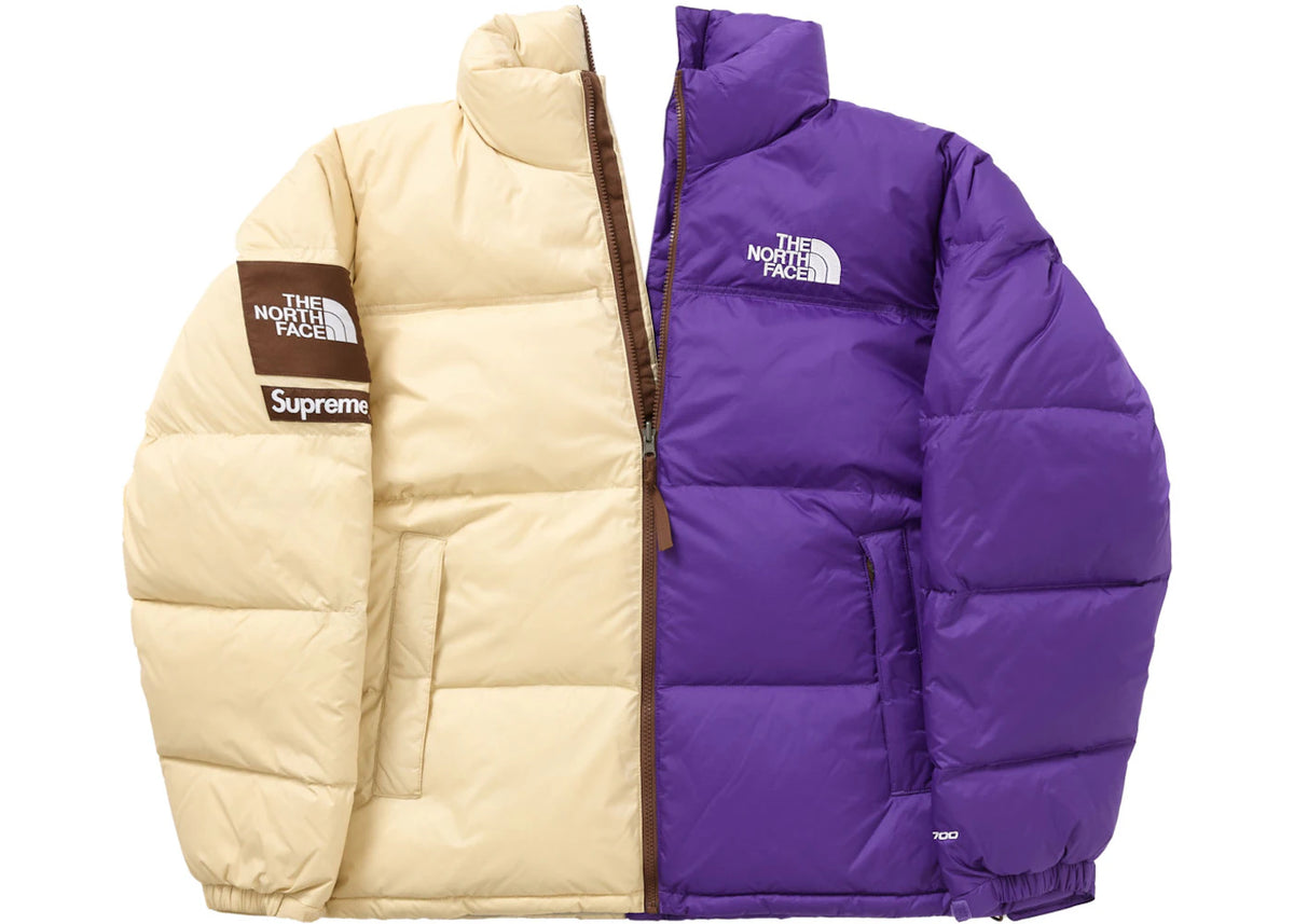 Supreme The North Face Split Nuptse Jacket White