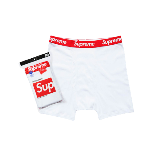 Supreme Hanes Boxer Briefs (4 Pack) White
