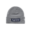 Supreme New Era Box Logo Beanie (FW25) Heather Grey