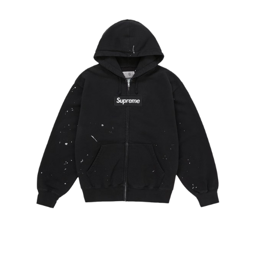 Supreme MM6 Maison Margiela Box Logo Zip Up Hooded Sweatshirt
