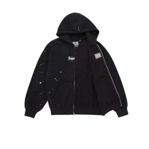 Supreme MM6 Maison Margiela Box Logo Zip Up Hooded Sweatshirt
