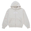 Supreme MM6 Maison Margiela Box Logo Zip Up Hooded Sweatshirt White