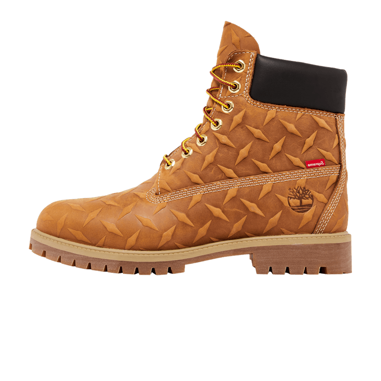 Supreme x Timberland 6 Inch Premium Waterproof Boot 'Embossed Diamond Plate - Wheat'