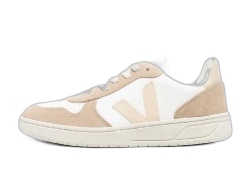 Veja V-10 Chromefree Leather White Sable Sahara