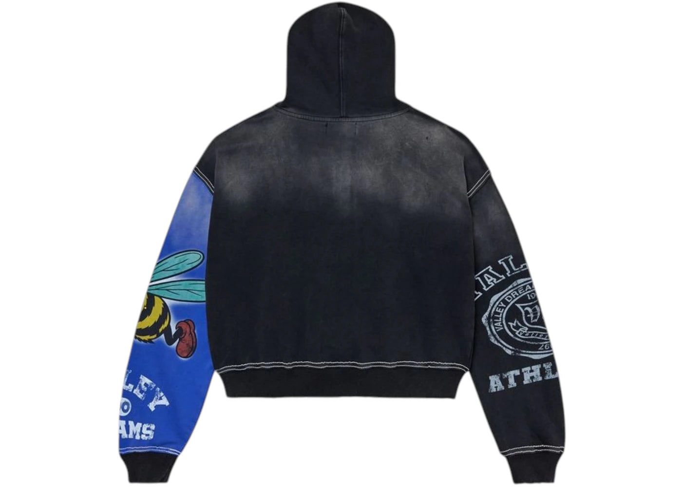 Vale Forever Bipolar Big Zip Up Hoodie Grey