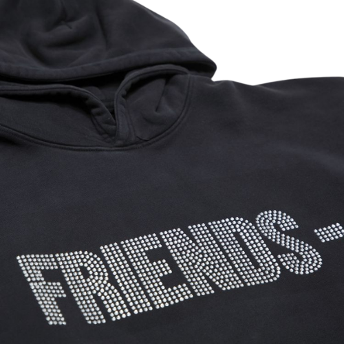 Vlone Friends Rhinestone Hoodie Black