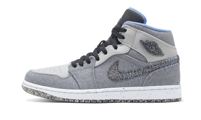 Air Jordan 1 Mid Crater Grey University Blue