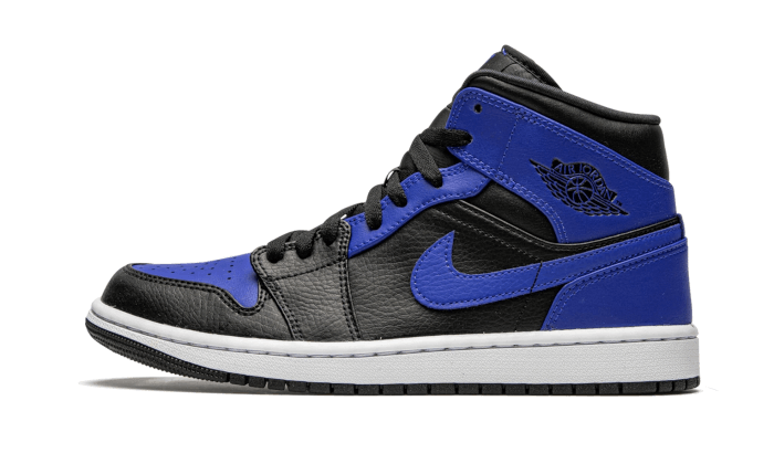 Air Jordan 1 Mid Hyper Royal getrommeltes Leder