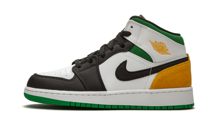 Air Jordan 1 Mid SE White Laser Orange Lucky Green - 852542-101 / BQ6931-101