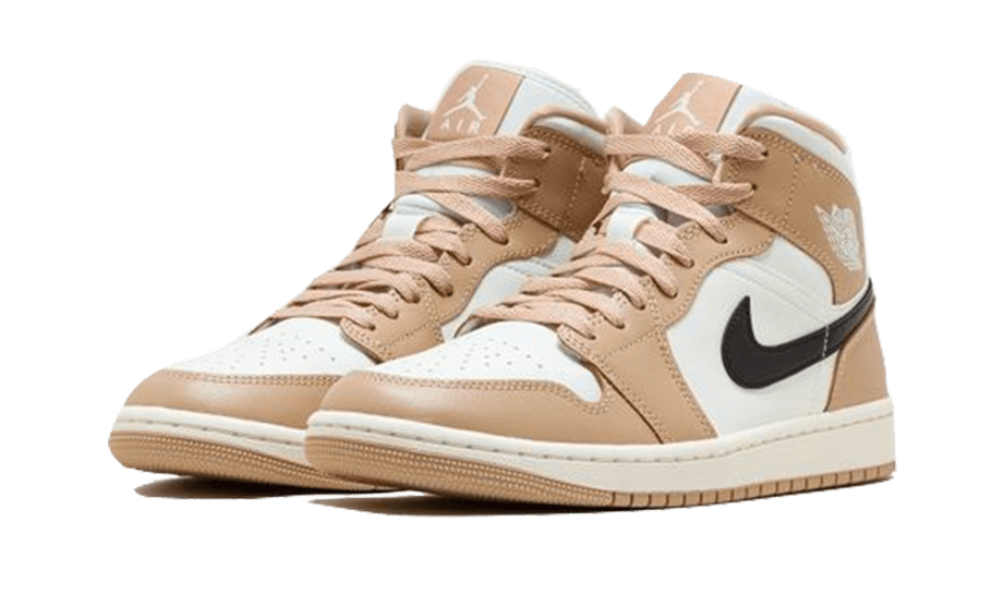 Air Jordan 1 Mid Tan Black - BQ6472-103