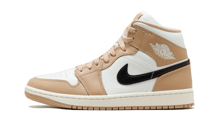 Air Jordan 1 Mid Tan Black - BQ6472-103