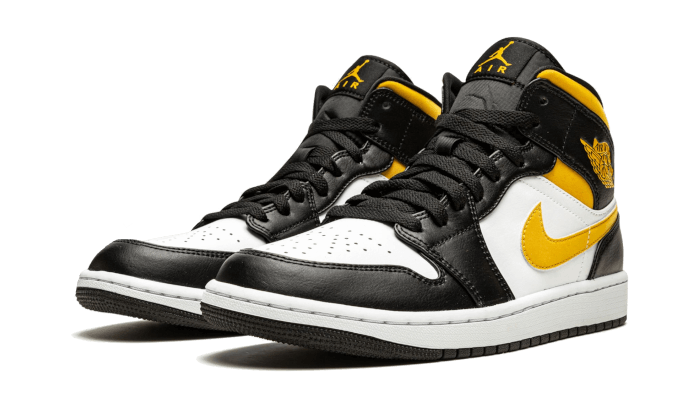 Air Jordan 1 Mid White Pollen Black - 554724-177 / 554725-177