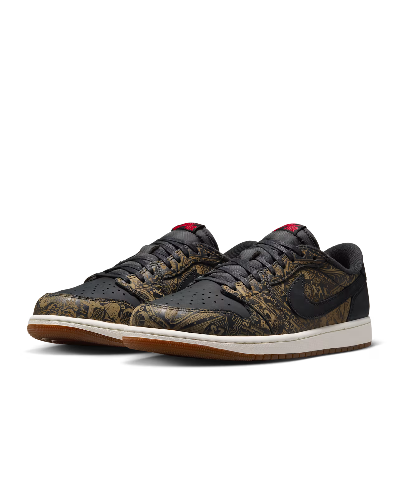 Jordan 1 Retro Low OG Laser Black University Red